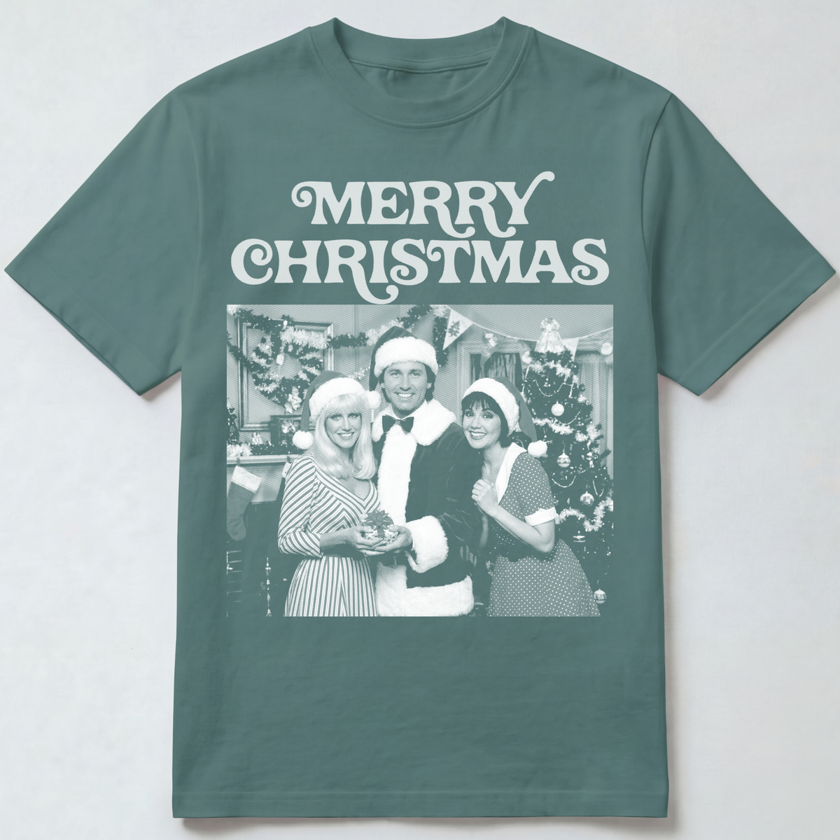 Retro 70's Three's Company Merry Christmas T-Shirt