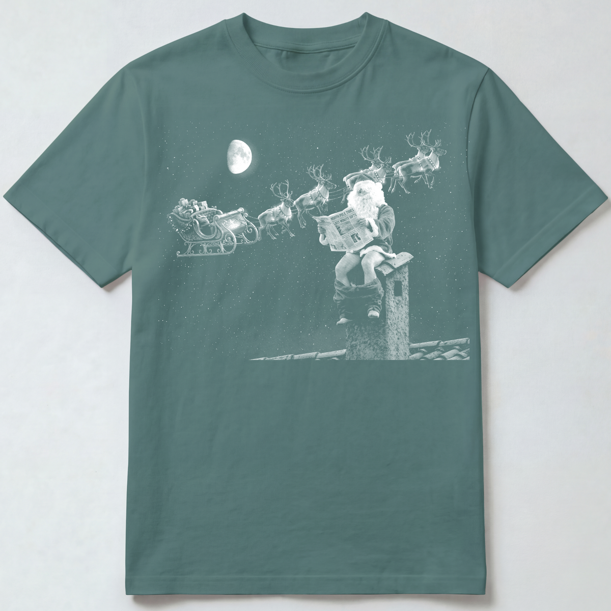 Santa Chimney Toilet T-Shirt
