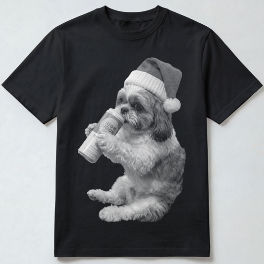 Shih Tzu Christmas Seltzer T-Shirt