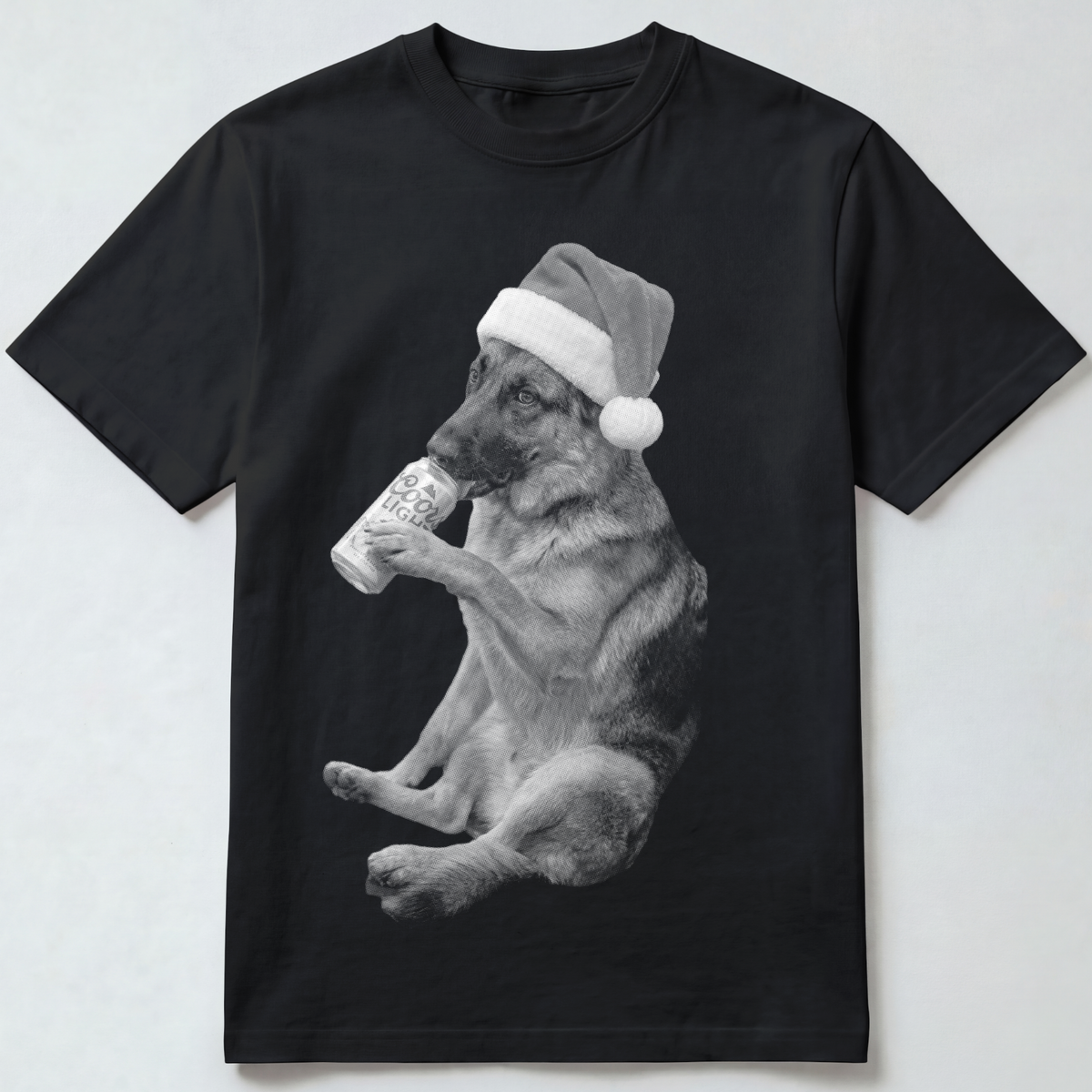 German Shepherd Christmas Beer T-Shirt