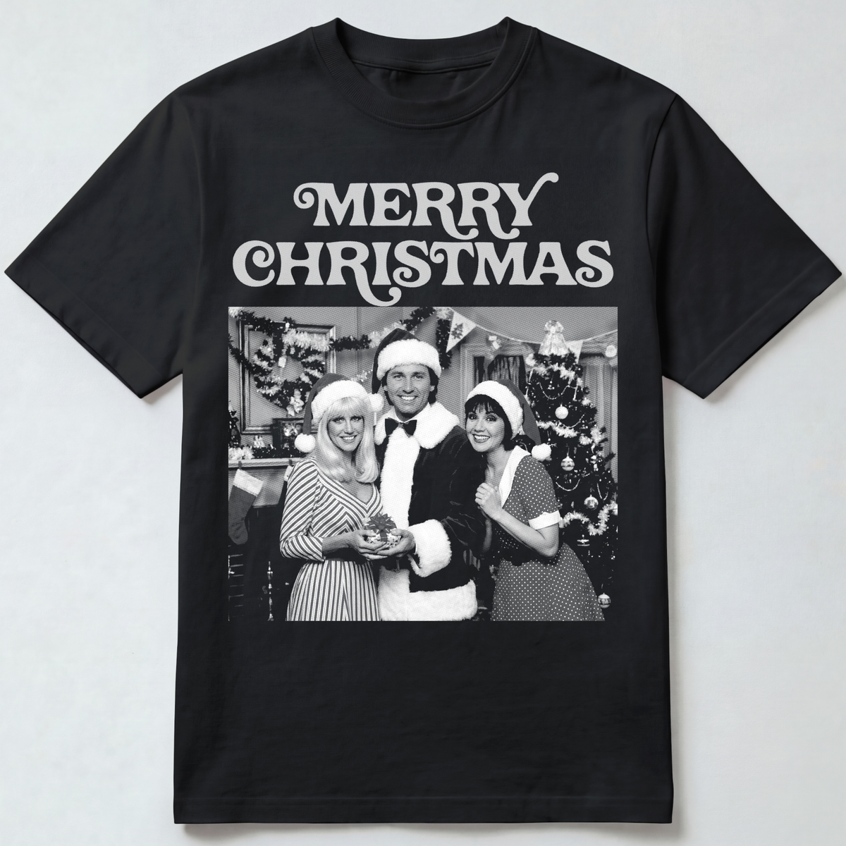 Retro 70's Three's Company Merry Christmas T-Shirt