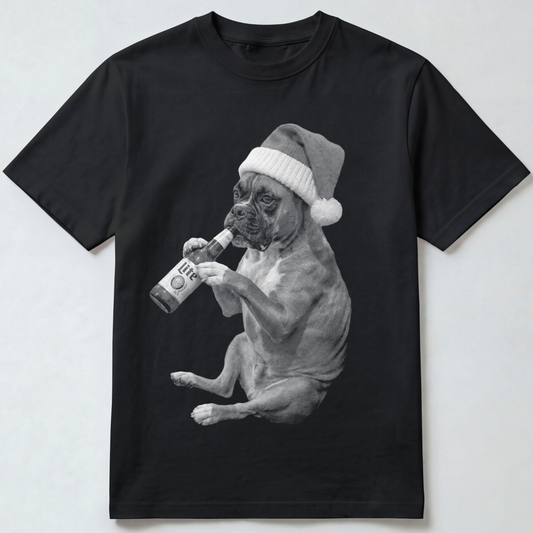 Boxer Christmas Beer T-Shirt