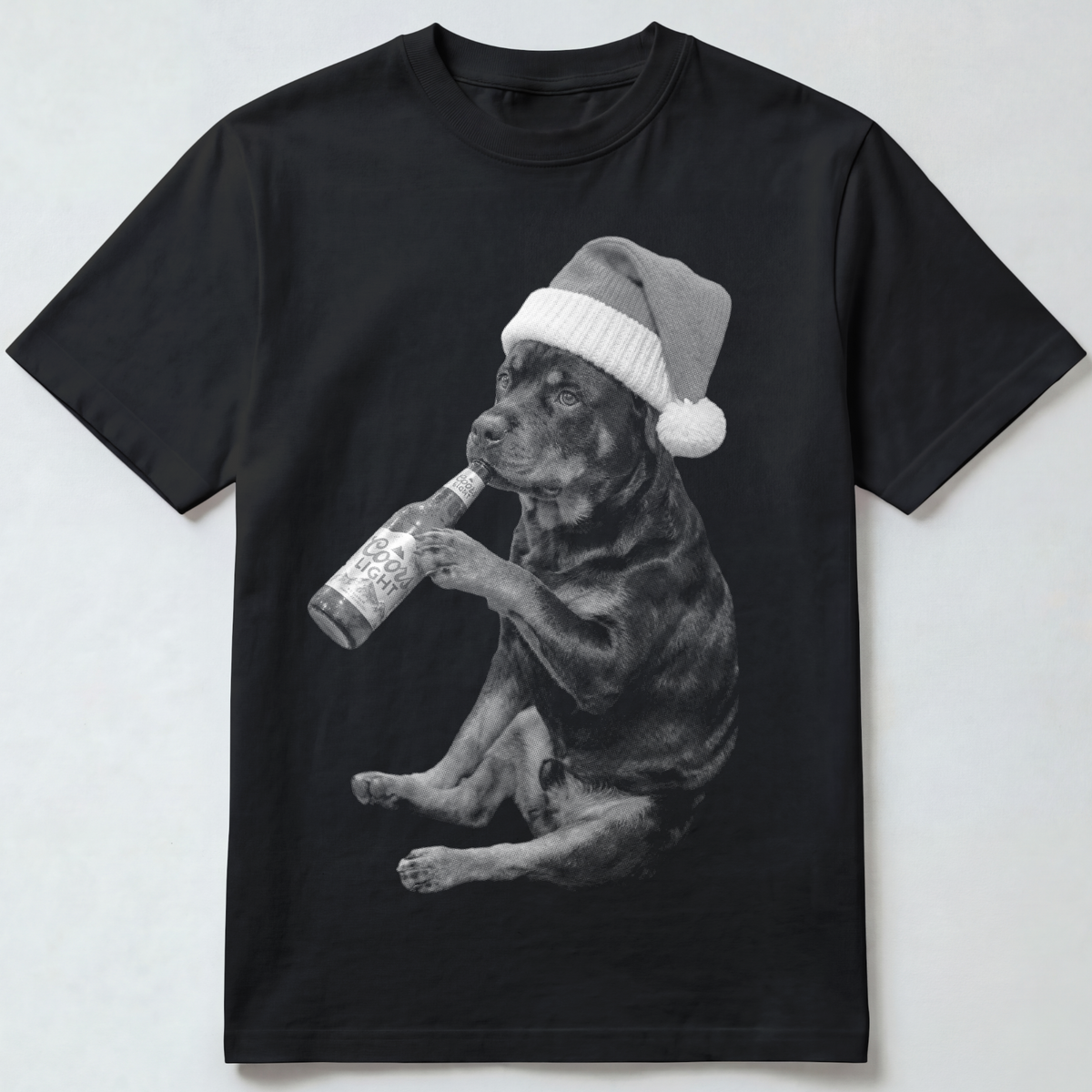 Rottweiler Christmas Beer T-Shirt
