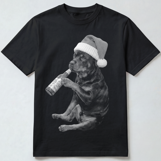 Rottweiler Christmas Beer T-Shirt