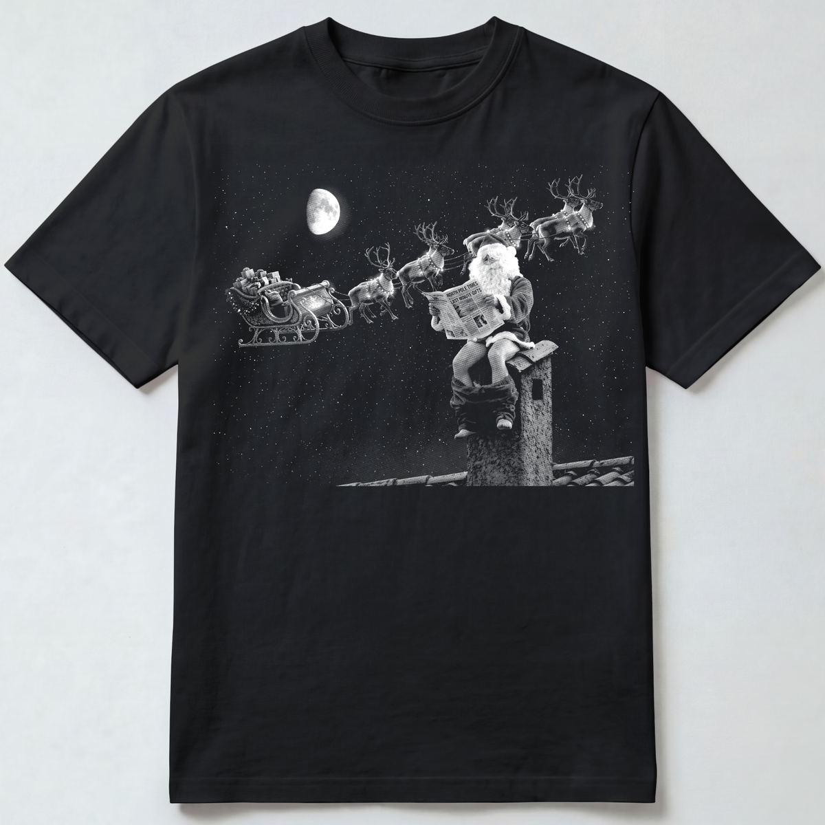 Santa Chimney Toilet T-Shirt