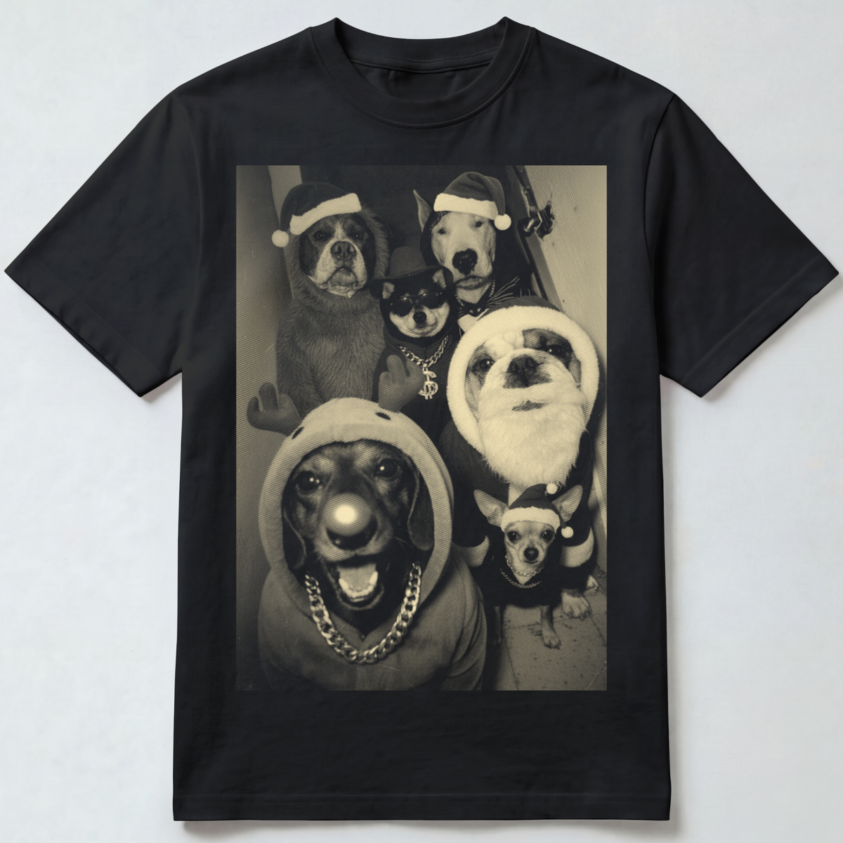Dogs Wearing Christmas Outfits T-Shirt