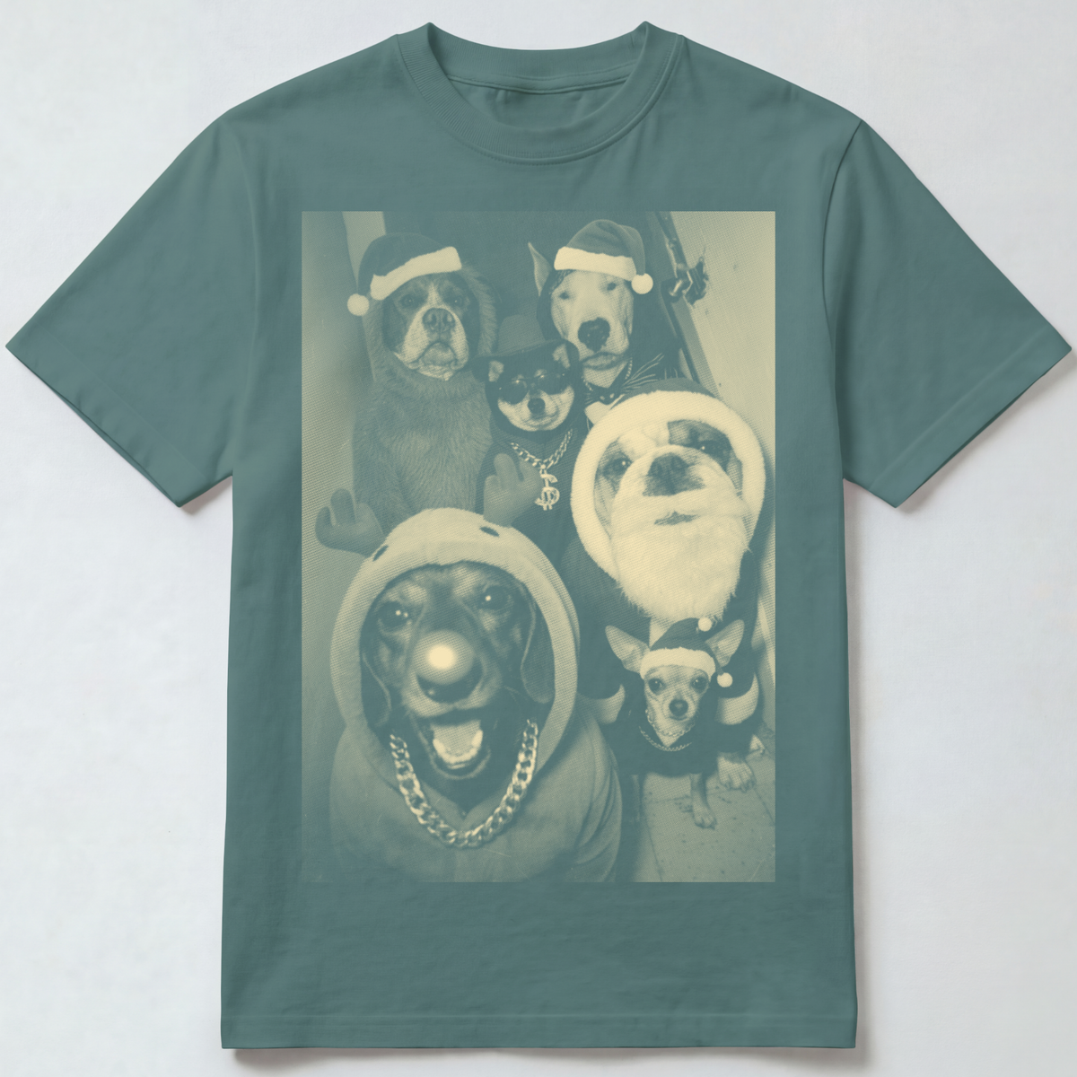 Dogs Wearing Christmas Outfits T-Shirt