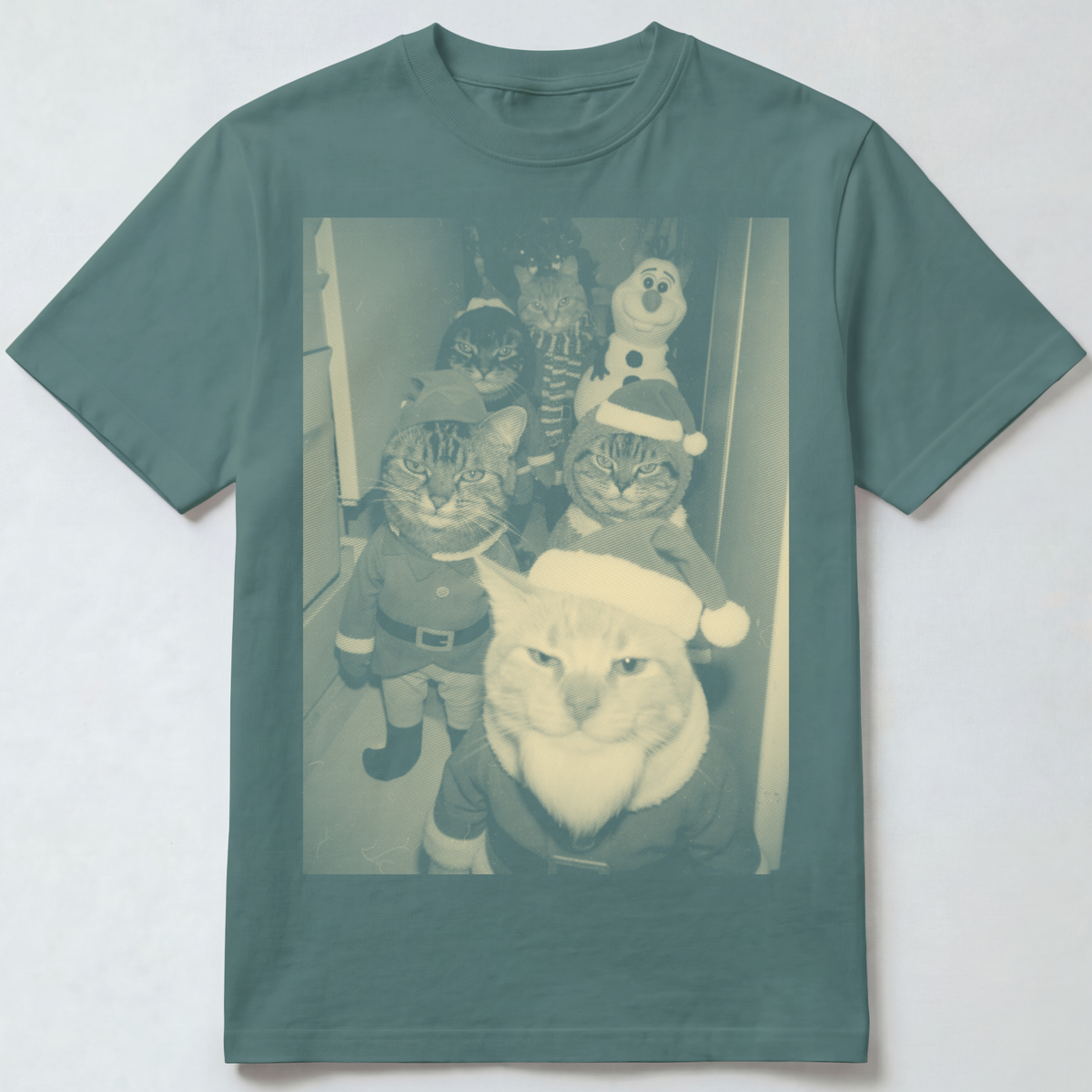 Cats Wearing Cute Christmas Outfits T-Shirt