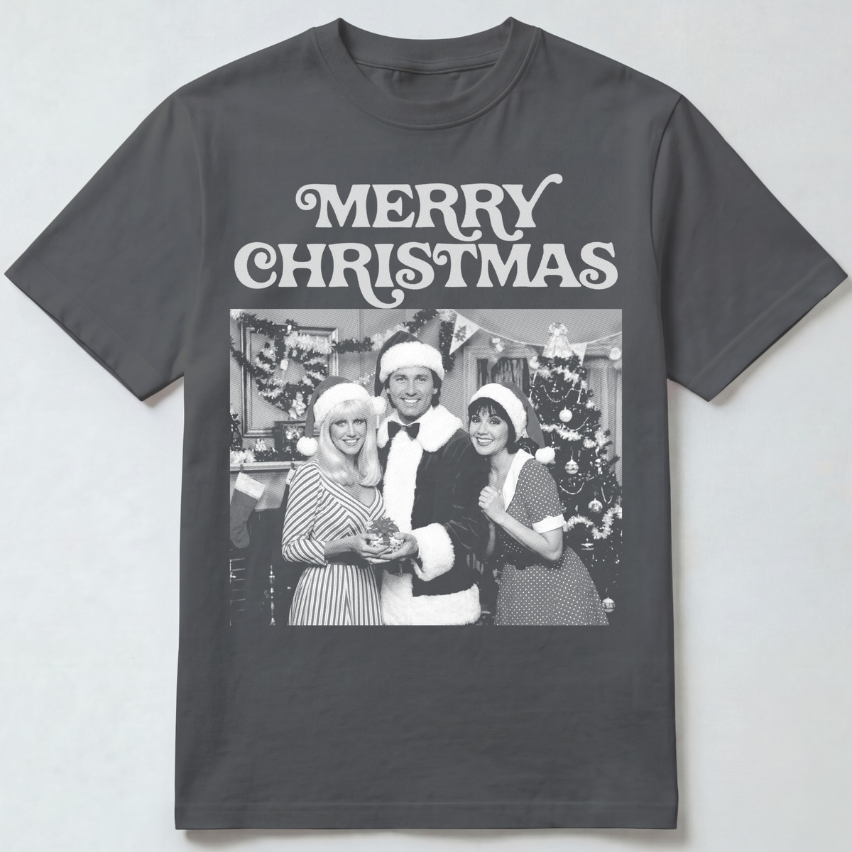 Retro 70's Three's Company Merry Christmas T-Shirt