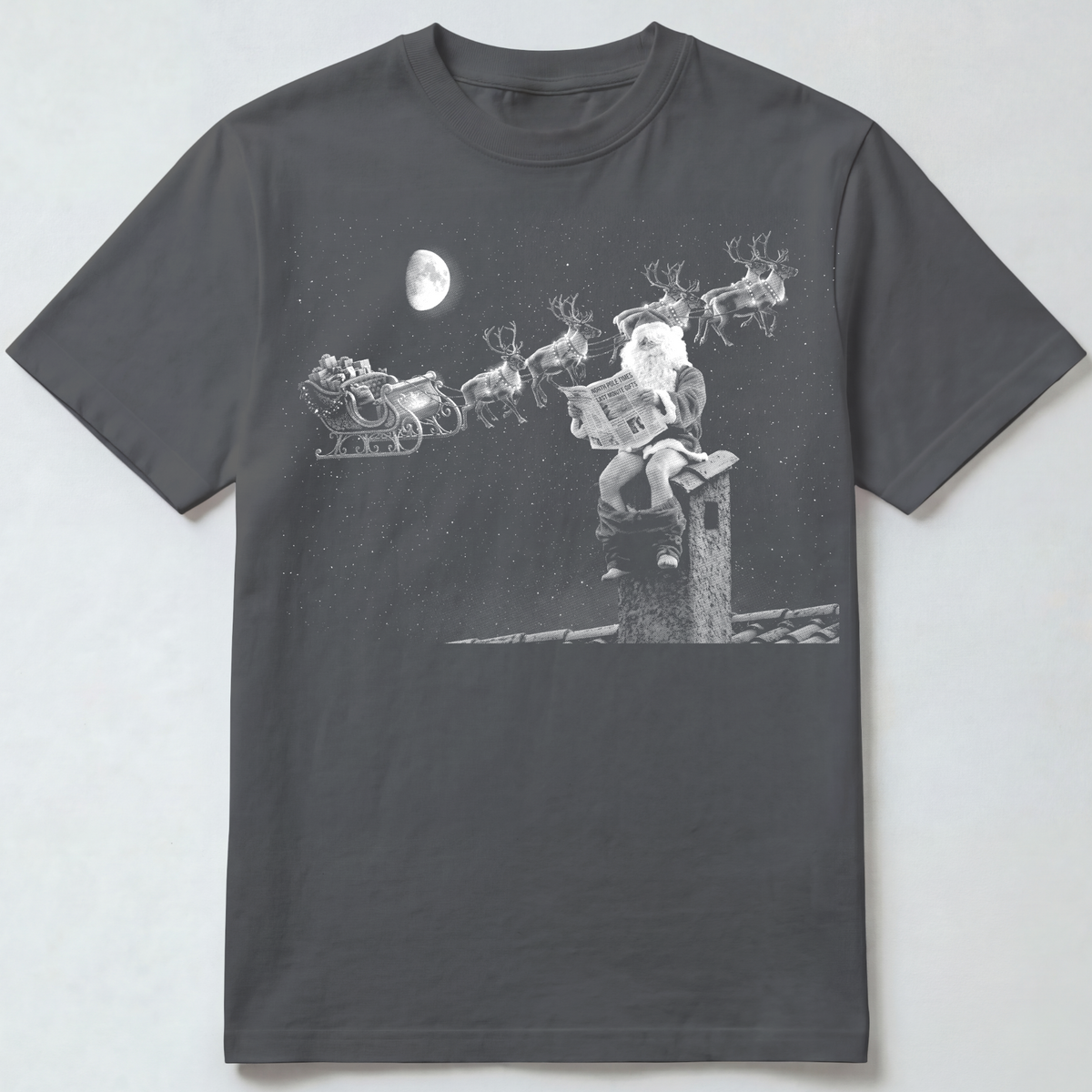 Santa Chimney Toilet T-Shirt