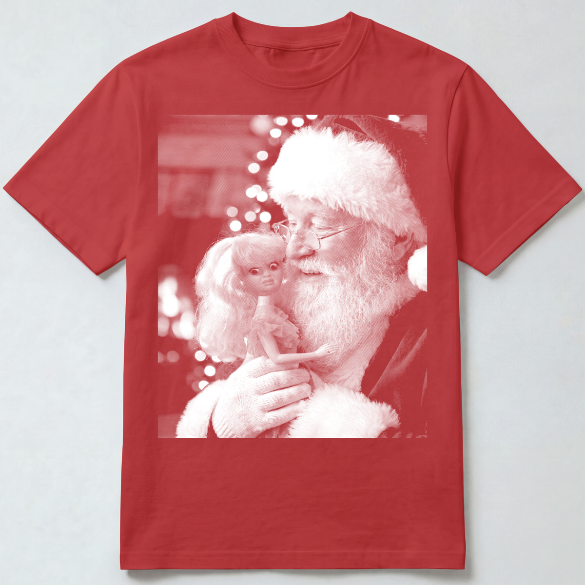 Santa Kissing Doll T-Shirt