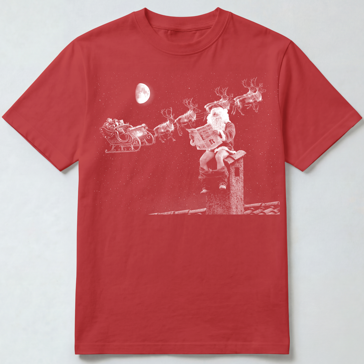 Santa Chimney Toilet T-Shirt