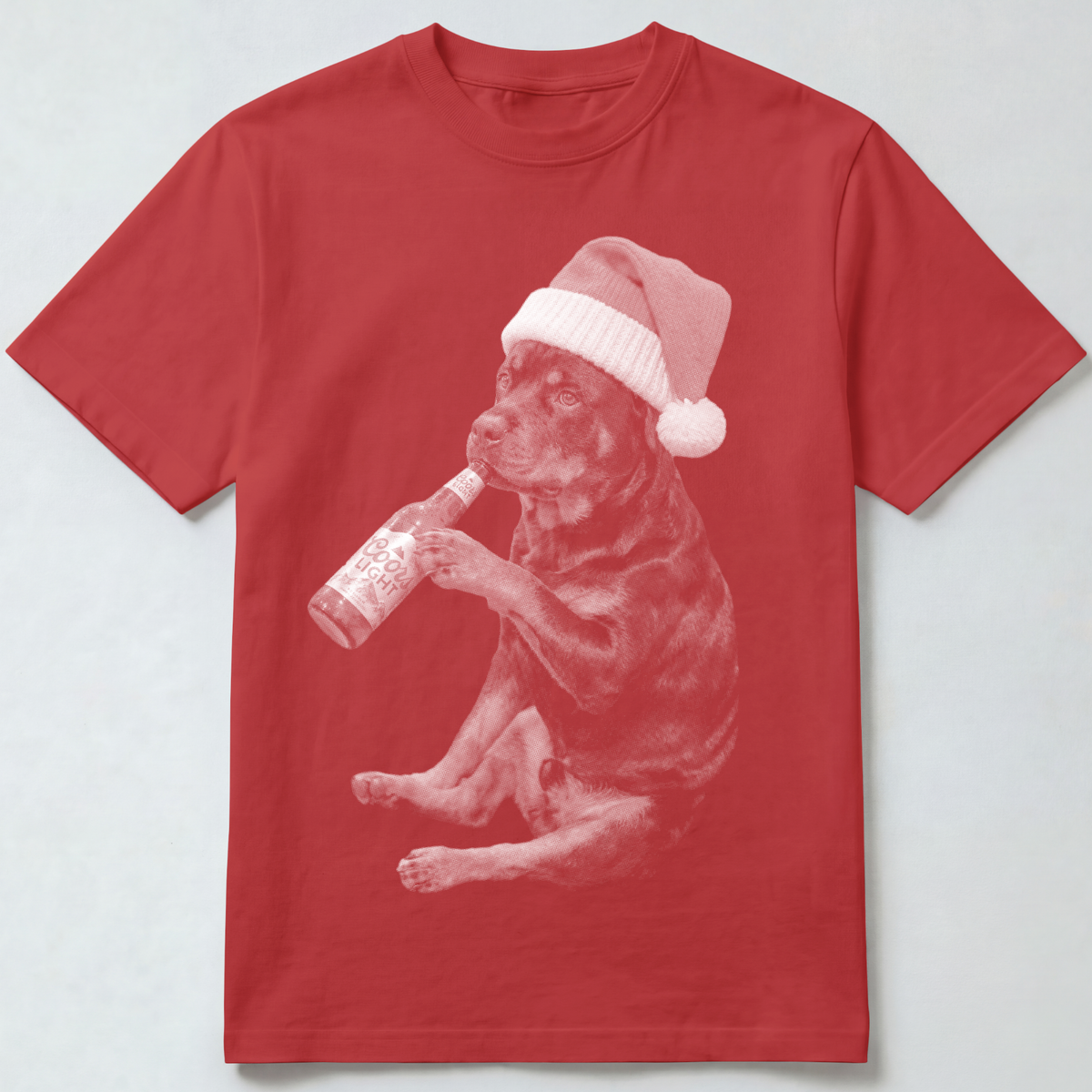 Rottweiler Christmas Beer T-Shirt