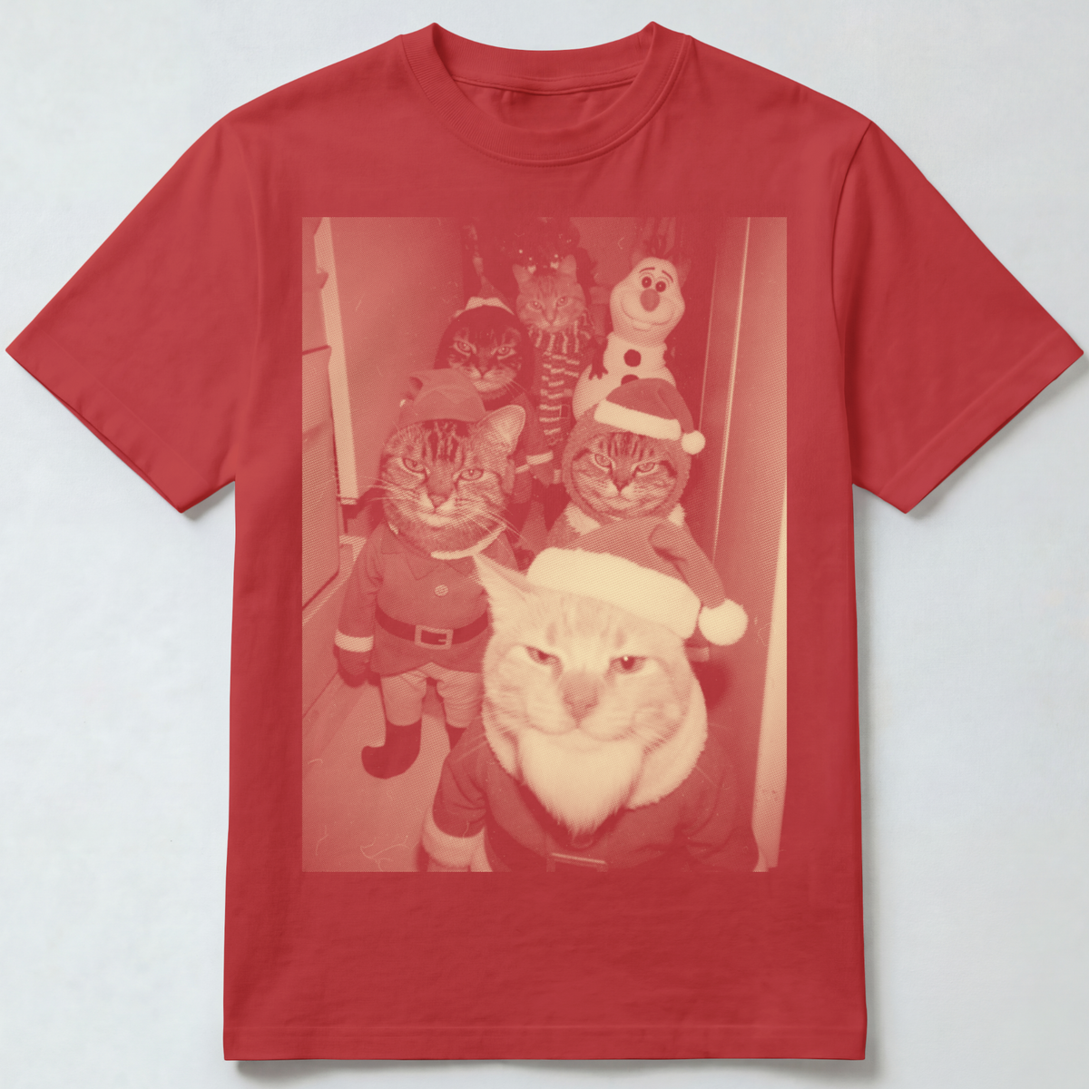 Cats Wearing Cute Christmas Outfits T-Shirt