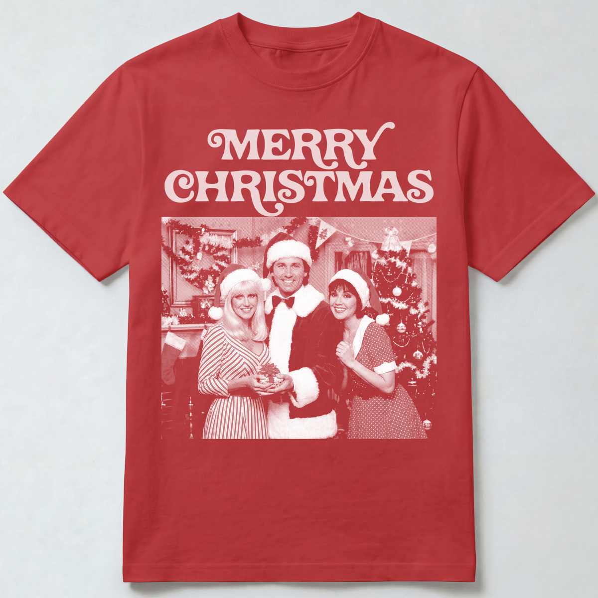 Retro 70's Three's Company Merry Christmas T-Shirt